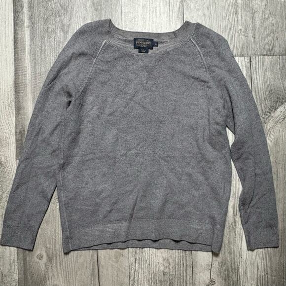 Vintage Pendleton Women’s Gray Wool Sweater Elbow Patches Size XS - Picture 1 of 4